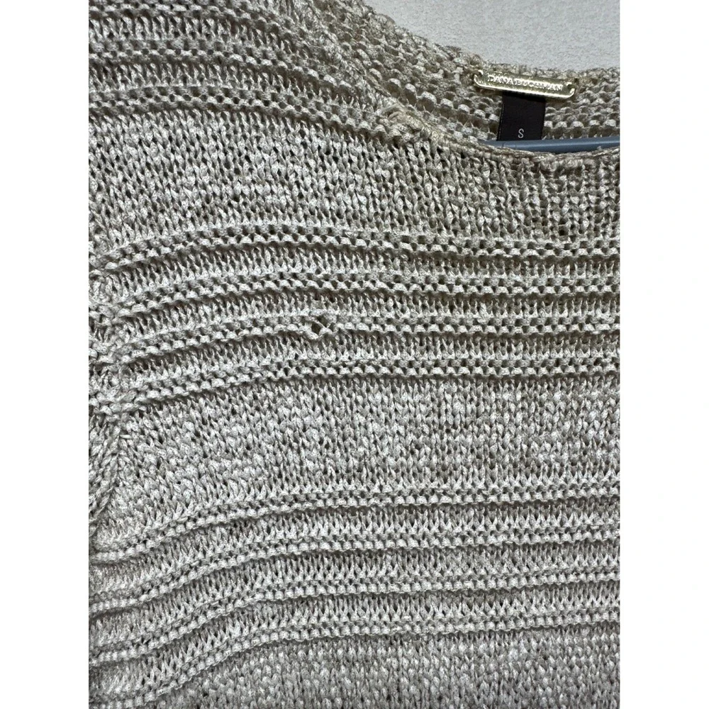DANA BUCHMAN Striped‎ Knit Sweater Women Size S Cotton Blend